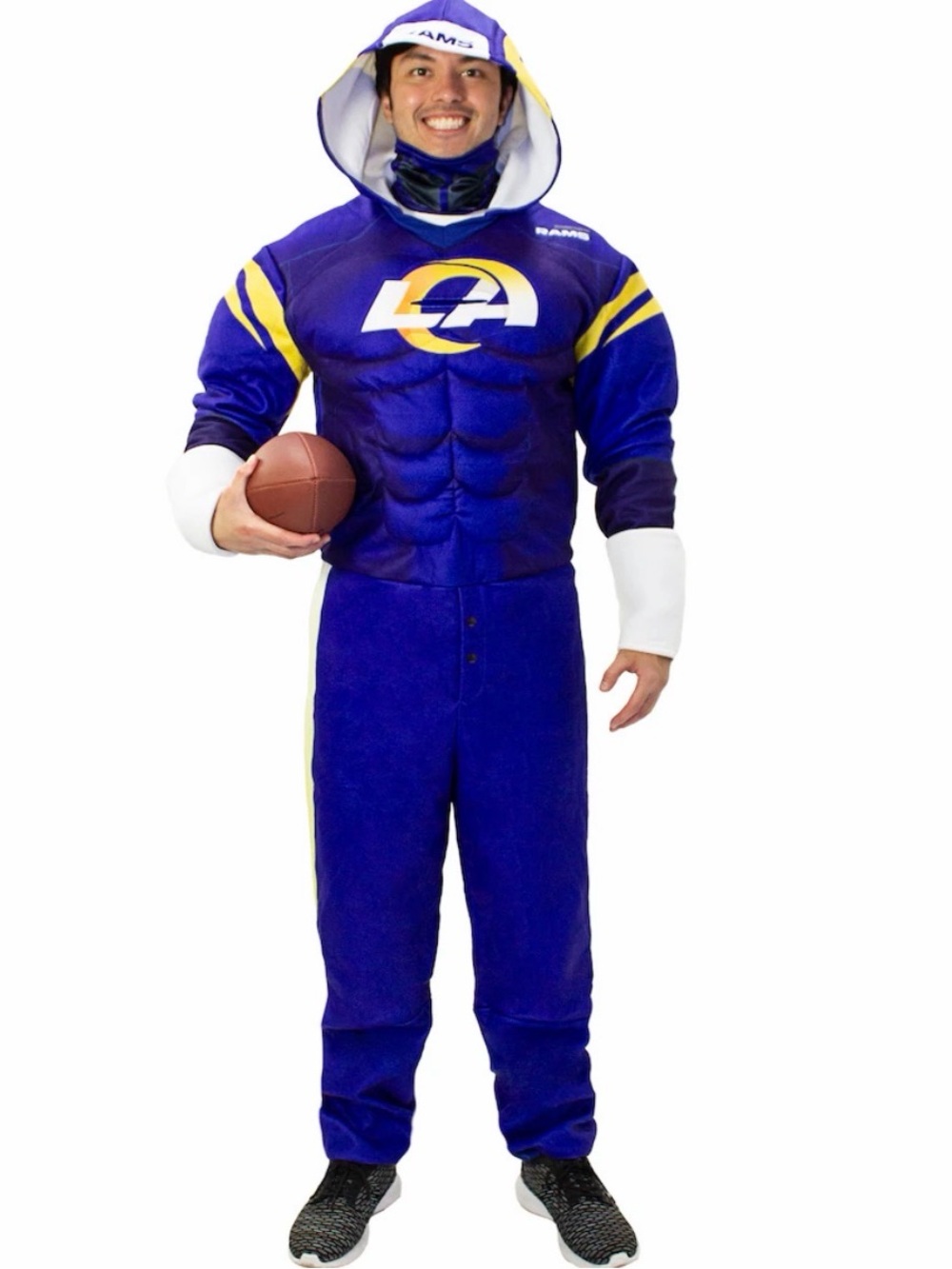 Official License NFL Los Angeles Rams Hooded Muscle Men Costume
